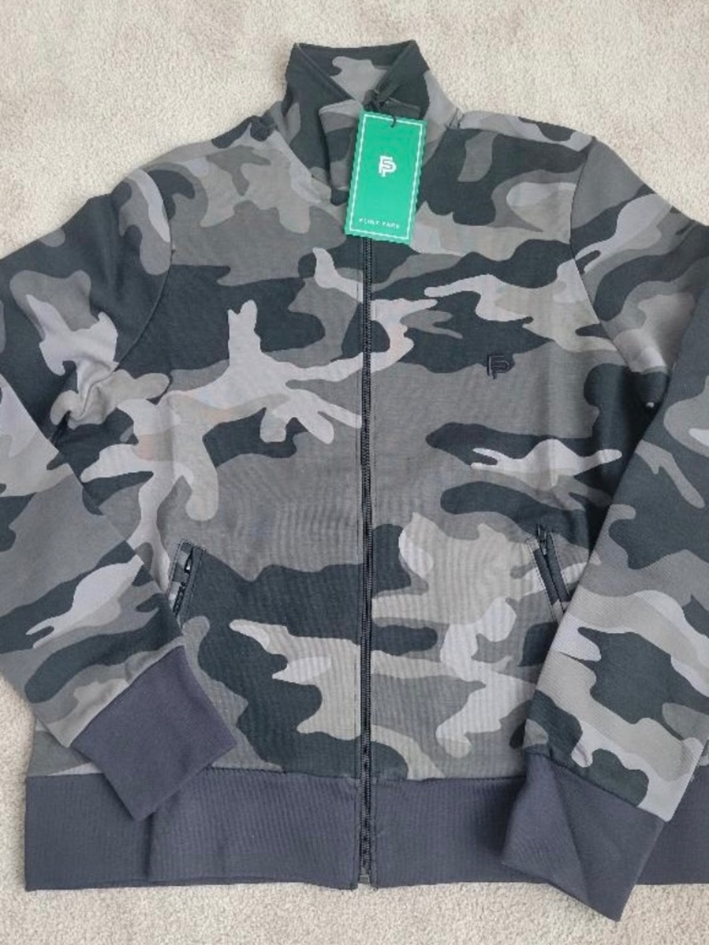 FLINT PARK Women's Court Jacket Size Medium Black Camo